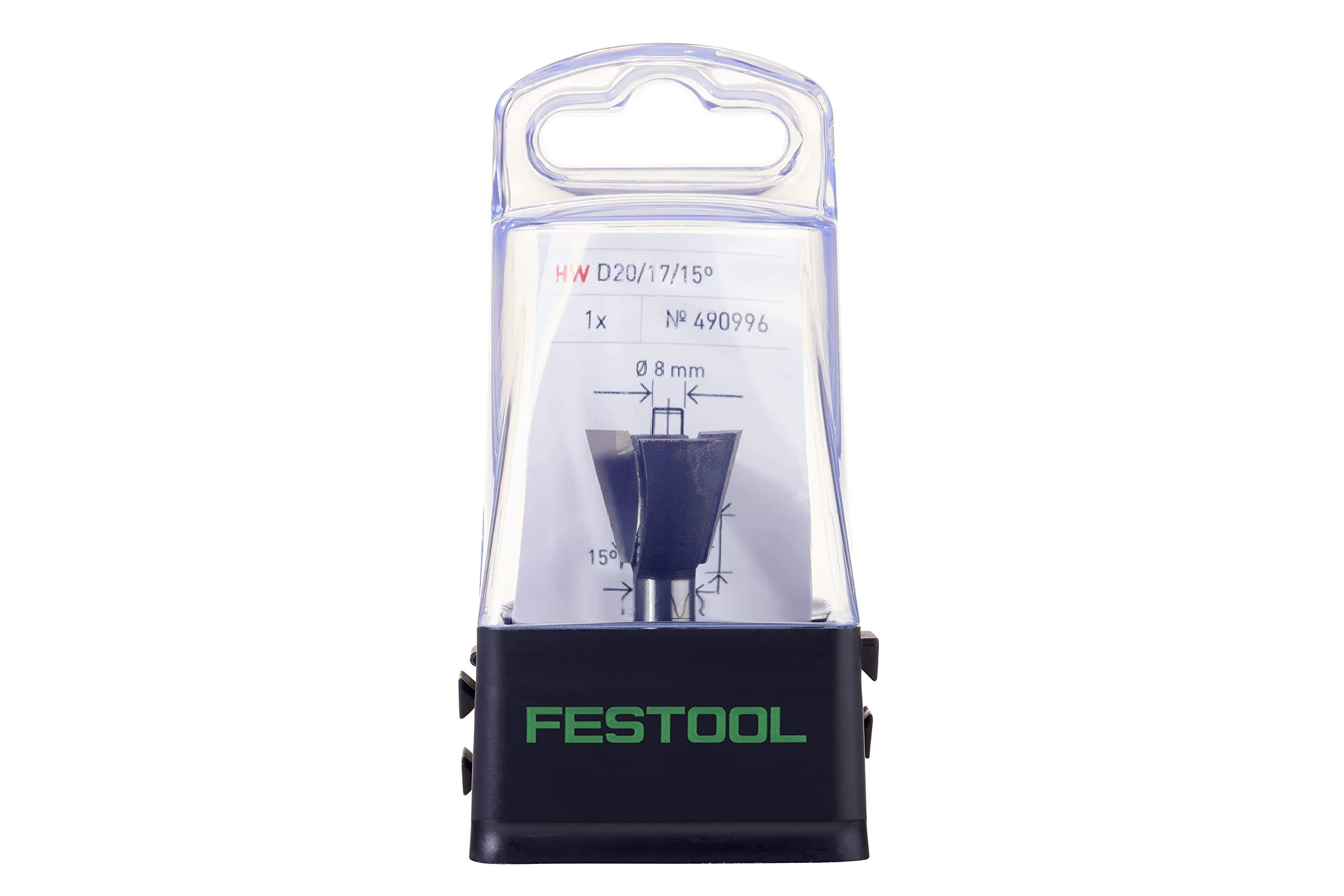 Festool Grat-/Zinkenfräser HW S8 D20/17/15°