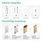 EMKE Badheizkörper Gerade 1800x600 mm - Handtuchheizkörper mit Mittelanschluss, Effizienter Handtuchwärmer Handtuchtrockner Heizkörper für Bad, Weiß, 860W