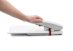 Novus B 40/4 Blockheftgerät (Bürotacker mit variabler Einlegetiefe bis 55 mm, 100 Blatt) grau, B40