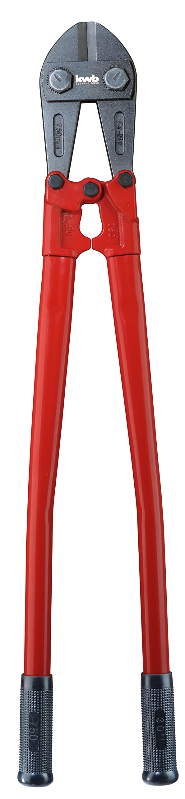 kwb Bolzenschneider in 750 mm, mit auswechselbaren Backen, stabiler Stahlrohr-Stiel mit Kunststoffgriff, hohe Schneidleistung und Zangenöffnung von maximal Ø 8 mm