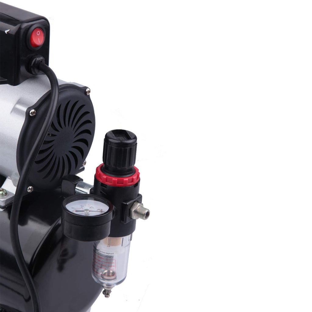 Timbertech Professional Kolbenöl ohne ruhige Airbrush-Kompressor mit Kühllüfter ABPST08 für Hobby, Tätowierung, Nagel usw.