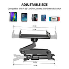 Giftorld Auto-Kopfstützen-Rücksitzhalterung, 360° drehbar, verstellbare Auto-Rücksitz-Kopfstütze,Tablet/Handyhalterung, kompatibel für ALLE 4"-11" Tablets, Handys, iPhone, iPad Air Mini