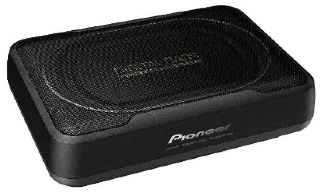 PIONEER TS-WX130EA Aktivsubwoofer, leistungsstarker Gehäuse Subwoofer mit 160 W Maximalleistung, 20 x 13 cm Subwoofer in MDF Gehäuse, IMPP Membran, schwarz, Eingangsnennleistung 50 W
