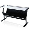 Olympia TR 1307 Rollenschneidegerät | Papierschneider Din A0 | 1300 mm Arbeitsbreite | Schneidemaschine Papier | bis zu 7 Blätter | Papierschneidemaschine mit Auffangbehälter & Untergestell | Silber