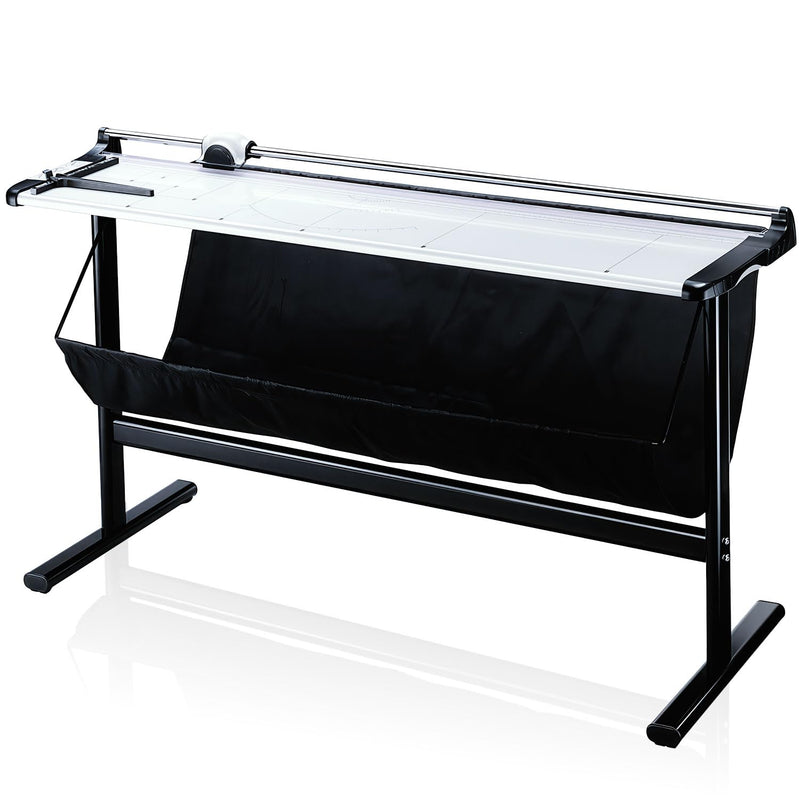 Olympia TR 1307 Rollenschneidegerät | Papierschneider Din A0 | 1300 mm Arbeitsbreite | Schneidemaschine Papier | bis zu 7 Blätter | Papierschneidemaschine mit Auffangbehälter & Untergestell | Silber