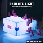 Minecraft Axolotl Lampe - Offiziell lizenziert, Fünf Farbmodi, Minecraft-Lampe für Gaming-Schreibtisch oder Nachttisch, Schlafzimmerdeko, Pink
