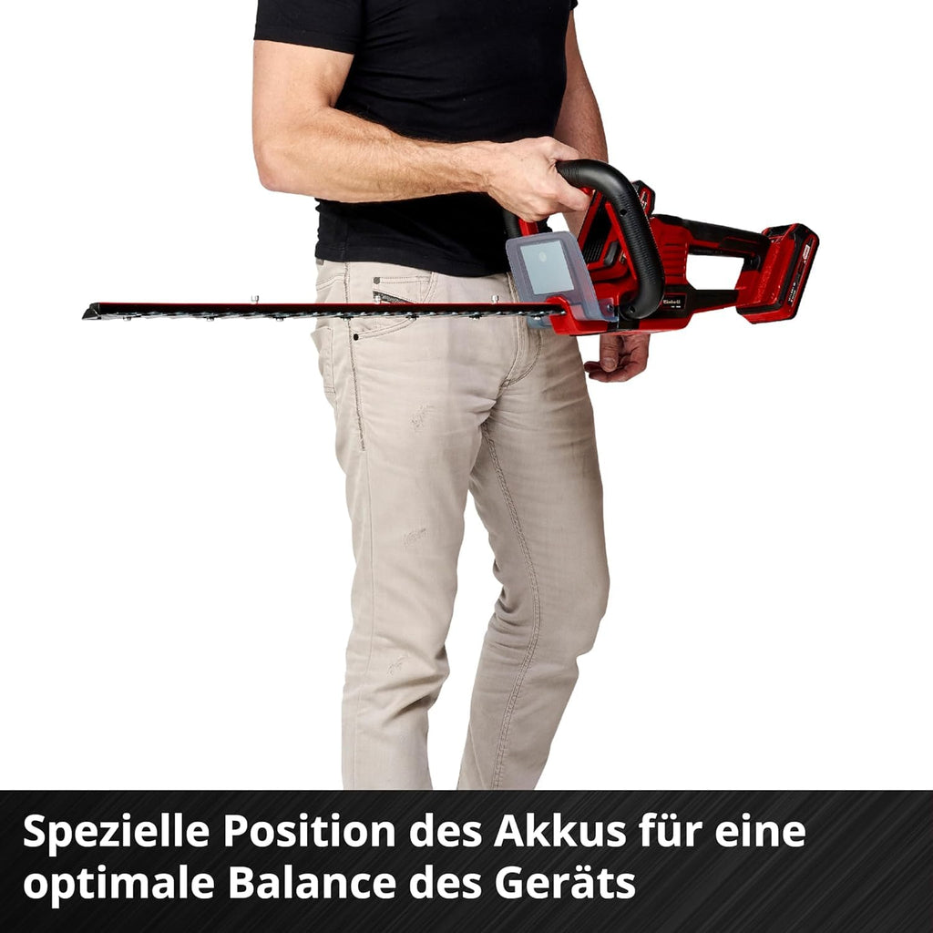 Einhell Akku-Heckenschere GE-CH 36/61 Li-Solo Power X-Change (36 V, 61 cm Schnittlänge, 26 mm Zahnabstand, inkl. Schnittgutsammler, ohne Akku)