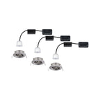 Paulmann 92973 Nova Mini Plus LED Einbauleuchte Coin 3er Set rund schwenkbar 3x4,2W EasyDim dimmbar Eisen gebürstet Aluminium Warmweiß 2700K, 126 W