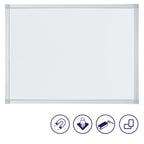 FRANKEN Magnetisches Whiteboard 200 x 100 cm, Magnettafel mit lackierter Stahl-Oberfläche, Schreibtafel inkl. FRANKEN Marker & Ablageschale, Für Büro, Home Office & Schule, Aluminiumrahmen, X-tra!Line