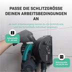 VONROC Schlitzfräse Mauernutfräse mit Absaugung [1700W] - Nutfräser für Kabelnut [14/19/29mm] - Schlitzmaschine 150mm mit Schnittiefe [4-40mm] inklusive 4 Diamantscheiben