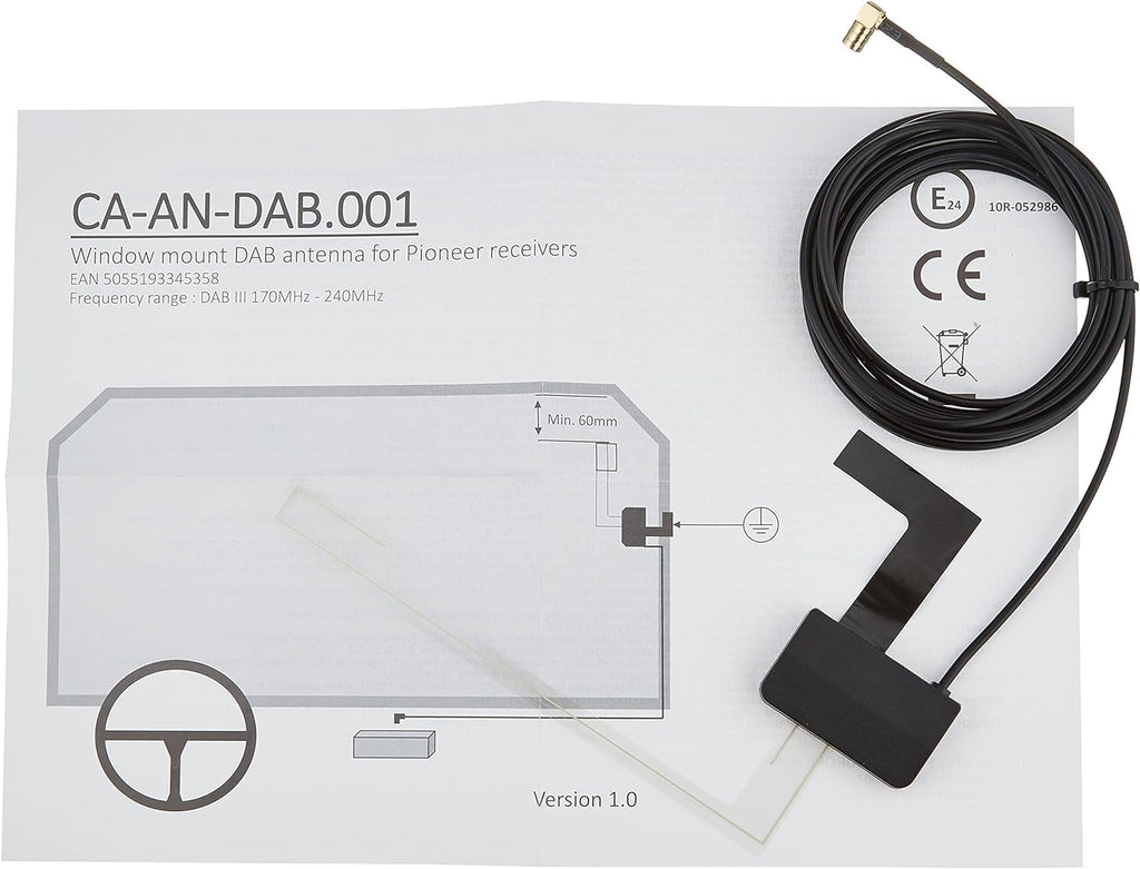 Pioneer MVH-330DAB-AN, 1DIN Autoradio mit RDS und DAB+, USB, AUX-Eingang, Bluetooth, geringe Einbautiefe, inklusive DAB-Antenne
