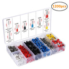 Crimpzange Set, Preciva Aderendhülsenzange mit 1200 Aderendhülsen Set I Aderendhülsenzange selbsteinstellend [Für 0,25-10mm²] I Krimpzange, Crimpzangen, Crimp Zange, Presszange