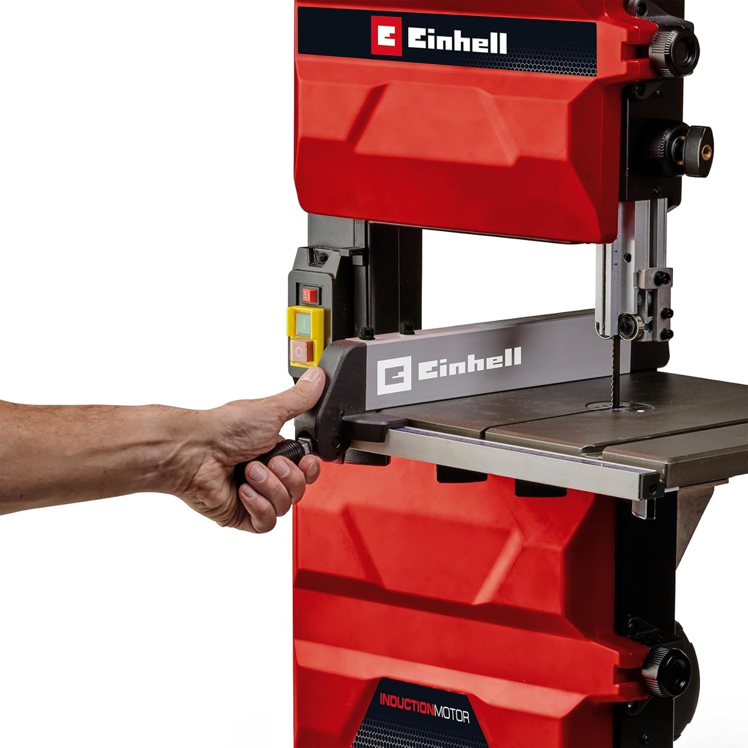 Einhell Bandsäge TC-SB 245 L (400W, max. Sägebandgeschwindigkeit 726m/min, 245 mm Durchlassbreite, max. Schnitthöhe 101 mm, neigbarer Sägetisch, Parallel- und Winkelanschlag, Absauganschluss)
