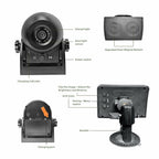 MHCABSR WiFi Wireless Magnetic Hitch Kamera Backup mit 4.3 Zoll LCD Monitor Display Rückansicht für Schwanenhals Pferd Anhänger Boot RV Camper Auto