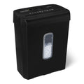Amazon Basics 6-Blatt-Papierschredder mit Kreuzschnitt und Kreditkartenschredder, 14 l, schwarz
