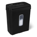 Amazon Basics 6-Blatt-Papierschredder mit Kreuzschnitt und Kreditkartenschredder, 14 l, schwarz