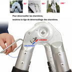 Klappbare Trittleiter, Teleskopleiter, Klappleiter, Klappleiter, aus Metall, max. Belastung 150 kg (3,8 m (1,9 m + 1,9 m)