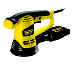 Stanley FatMax Exzenterschleifer FME440K (480 Watt, 125 mm Schleifteller, Klettfix-Schleifpapieraufnahme, Staubsaugeranschluss/Staubfangsack, stufenlose Drehzahl, inkl. 3 Gitterleinen, Koffer)