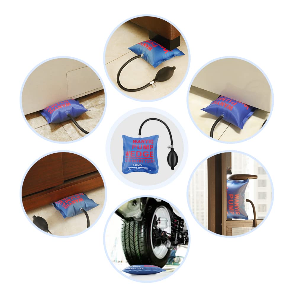 WANYI 4 Stück Quadratisch Montagekissen Pneumatikspanner Air Wedge Pump Wedge Montage Montagehilfe Fenster für die Tür Fenster Installation und Auto-Reparatur