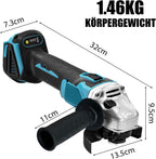 Akku Winkelschleifer Kabellos,Kompatibel mit Makita Akku 18V, Ersatz DGA504Z,Neues Upgrade mit 2× 5.5Ah Akkus & Ladegerät, Akku Flex Trennschleifer 125mm, 9000U/min, für Präzises Trennen und Schleifen