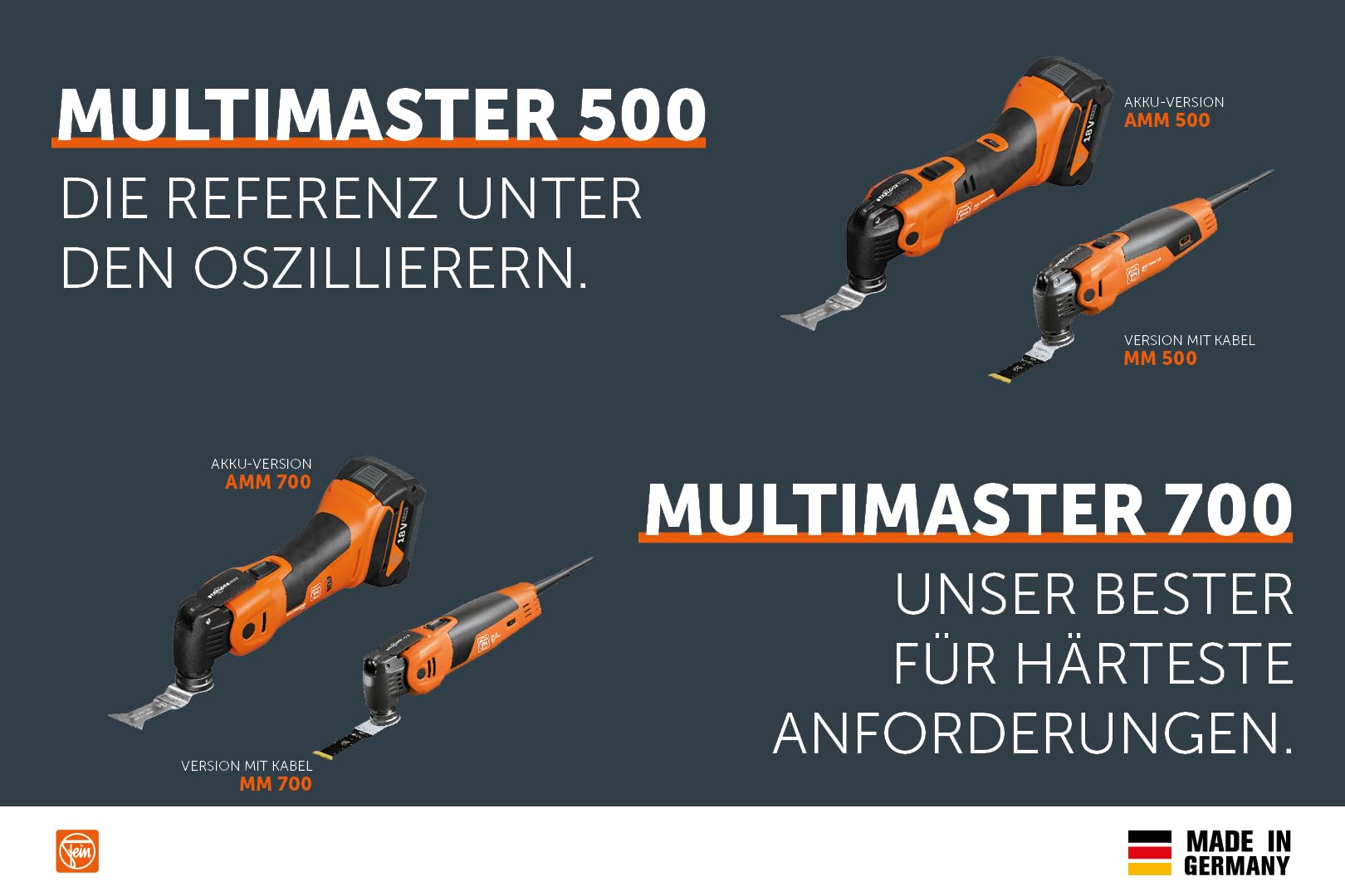 Fein Akku Multimaster AMM 500 Plus Top AS (18 V, ohne Akku Multitool, StarlockPlus, AMPShare, inkl. Zubehör-Set zum Sägen/Schleifen in Holz + Metall, Multifunktionswerkzeug, in L-Boxx) 71293863000