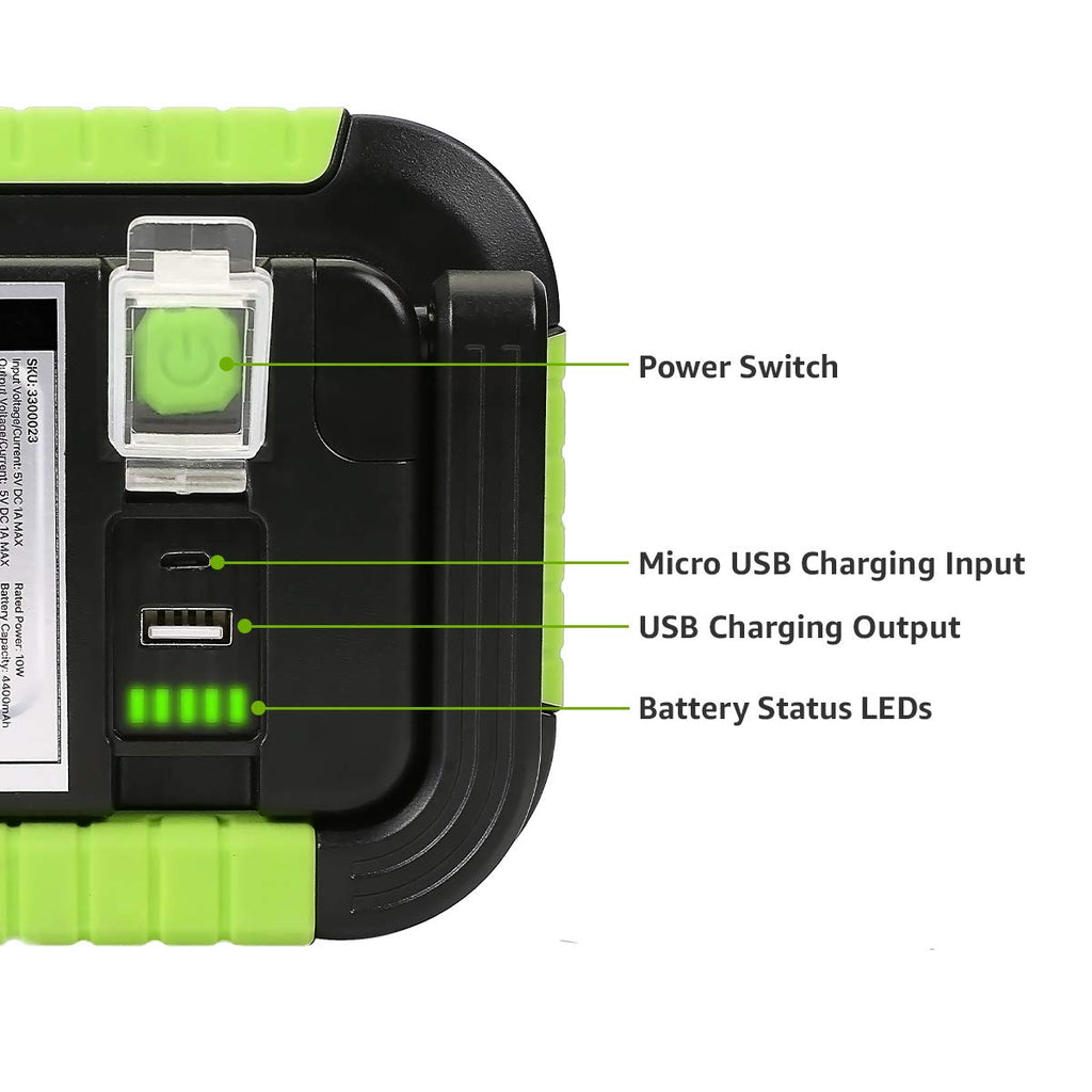 LE LED Akku Strahler, Campinglampe Tragbar, 10W 1000 Lumen Superhell Wiederaufladbare Suchscheinwerfer, Dimmbar Notfallleuchte mit 3 Lichtmodi für Stromausfällen, Camping usw.