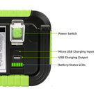 LE LED Akku Strahler, Campinglampe Tragbar, 10W 1000 Lumen Superhell Wiederaufladbare Suchscheinwerfer, Dimmbar Notfallleuchte mit 3 Lichtmodi für Stromausfällen, Camping usw.