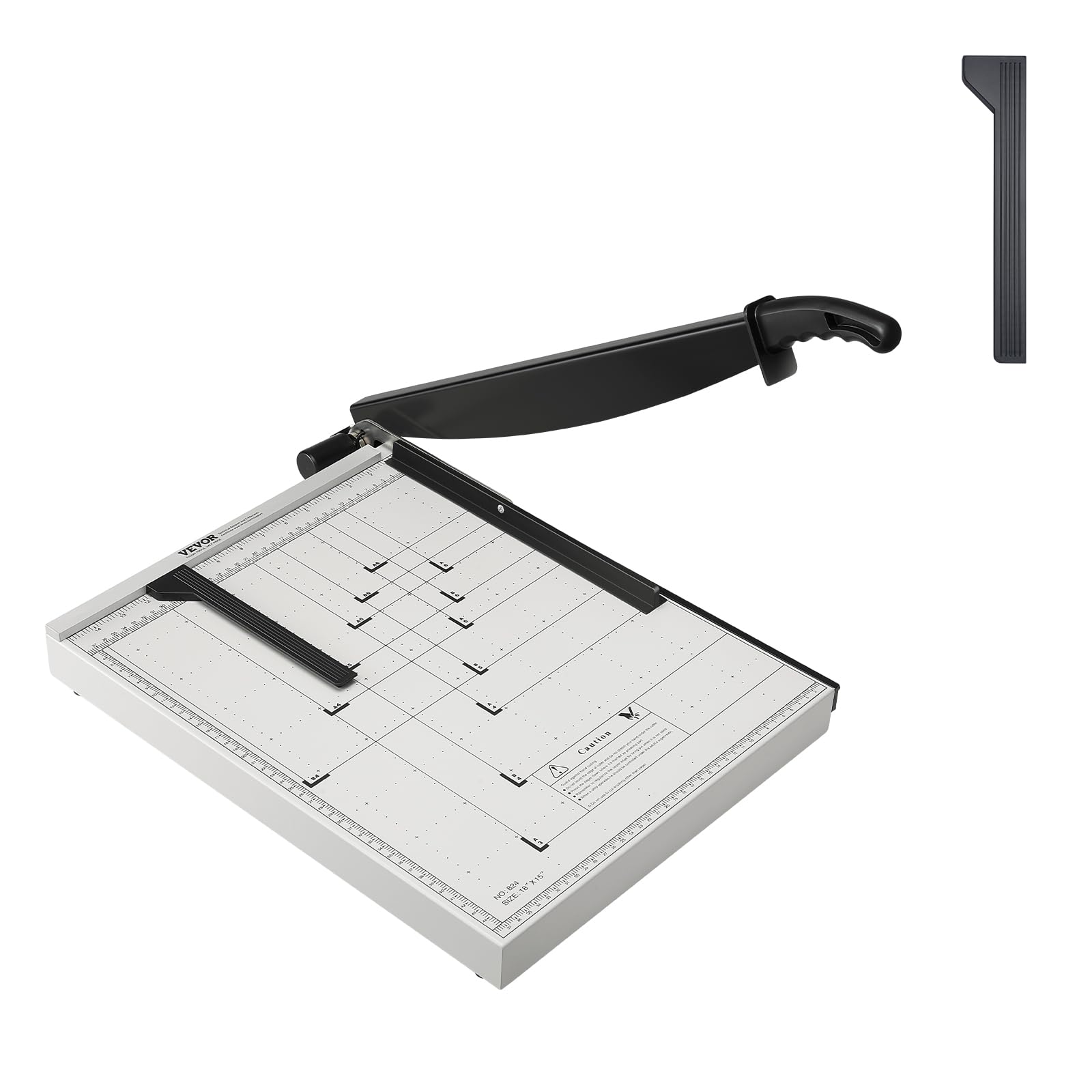 VEVOR Papierschneider Hebelschneider, 457,2 mm Max. Schnittbreite Manuelle Papierschneidemaschine, 20 Blätter Kapazität, mit Schutzschiene/Klingenarretierung für Karton/Pappe, Papierschneider
