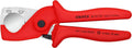 KNIPEX PlastiCut Schlauch- und Schutzrohrschneider auf SB-Karte aus zähem, glasfaserverstärktem Kunststoff 185 mm, 90 20 185 SB
