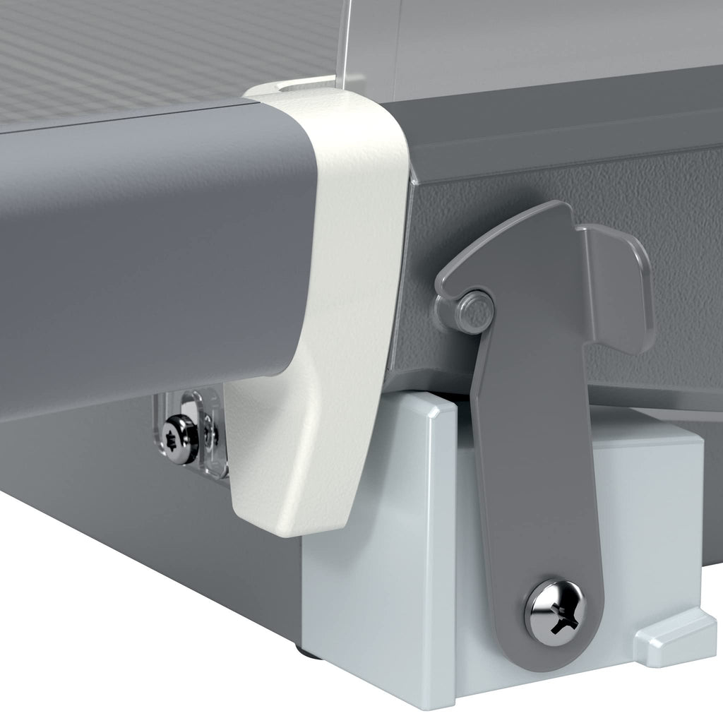 Leitz Precision Office Pro Hebelschneider A4+, bis zu 25 Blatt, Schneidemaschine mit 457 mm Schnittlänge, Präzisionsstahlklinge, Premium-Glasunterlage, Kantenbeleuchtung & Klingenschutz, 90240000