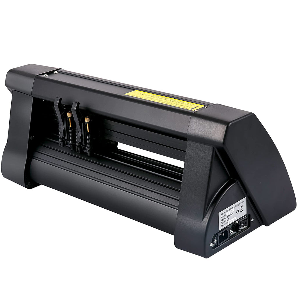 VEVOR Vinyl Schneideplotter 375 mm, Folienschneider Max. Schnittbreite 285 mm, Plottermaschine Signmaster-Software, Plotter Windowskompatibel, Folienplotter Halbautomatisch Schnittpräzision ±0,001 mm