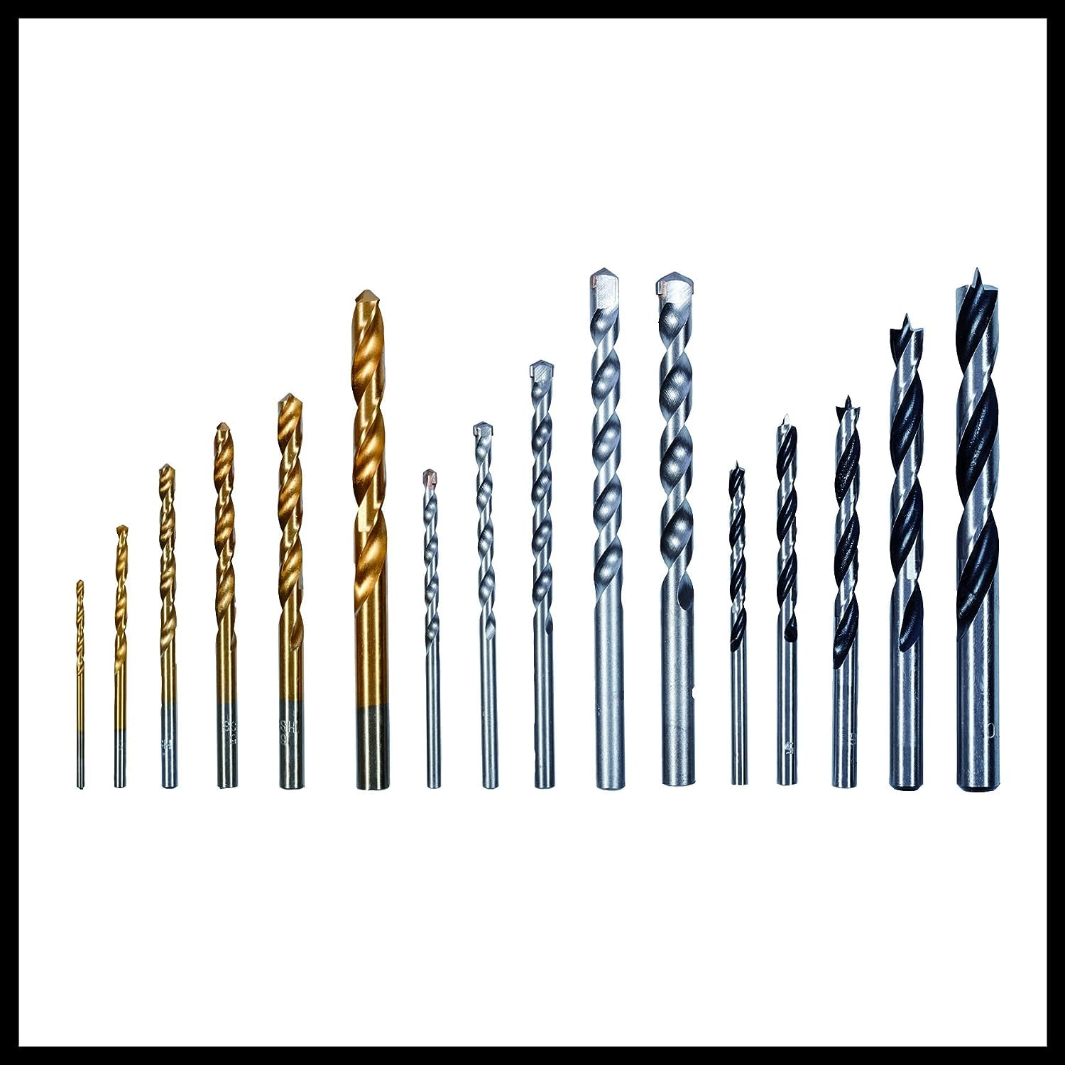Einhell Schlagbohrmaschinen-Set TC-ID 1000 E Kit (1.010 W, Bohrleistung Holz 32 mm, Metall 13 mm, Beton 16 mm, 13 mm Schnellspannbohrfutter, inkl. 16-tlg. Bohrer-Set und Tasche) Rot