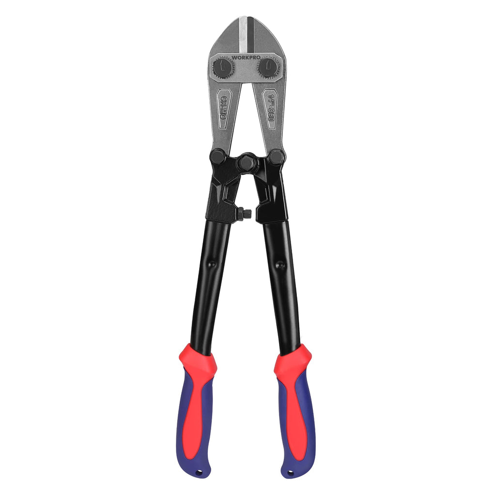 WORKPRO, W017004A, Bolzenschneider, Griff aus zwei Materialien mit weichem Gummigriff, 35,6 cm, Rot und Blau