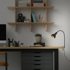 BRILONER - Retro Klemmleuchte, Leselampe inkl. Flexarm, inkl. An- Ausschalter, Schwenkbar, 1x E14, max. 25 Watt, Bürolampe, Schlafzimmerlampe, Kinderzimmer, Leseleuchte, Metall, Schwarz-Gold