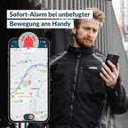 GPS-Tracker für E-Bikes — Motorrad kompatibel, lückenlose GPS-Übertragung in Europa — Diebstahlschutz, Echtzeit-Tracking mit Handy-App — inkl. SIM & Zusatzakku