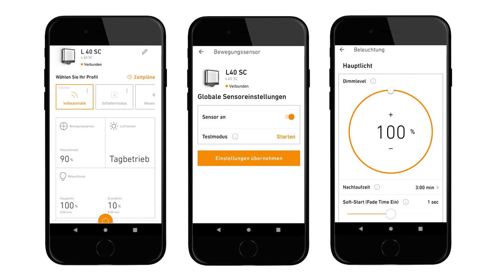 Steinel LED Außenwandleuchte L 40 SC Connect, 180° Bewegungsmelder, smarte Außenleuchte, Softlichtstart, bedienbar per App, anthrazit