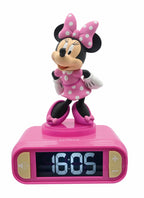 Lexibook, Disney Minnie, Nachtwecker, Sounds und Melodien, LCD-Bildschirm mit Hintergrundbeleuchtung, Leuchtanzeige, Schlummerfunktion, Pink, RL800MN