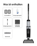 Tineco FLOOR ONE i5 Stretch Nass Trockensauger, 2‑in‑1 Saugen & Wischen, 180° Lay-Flat Waschsauger, 20kPa Saugkraft, Beidseitige Kantenreinigung, 30 Min Laufzeit, Anti-Tangle staubsauger für Tierhaare