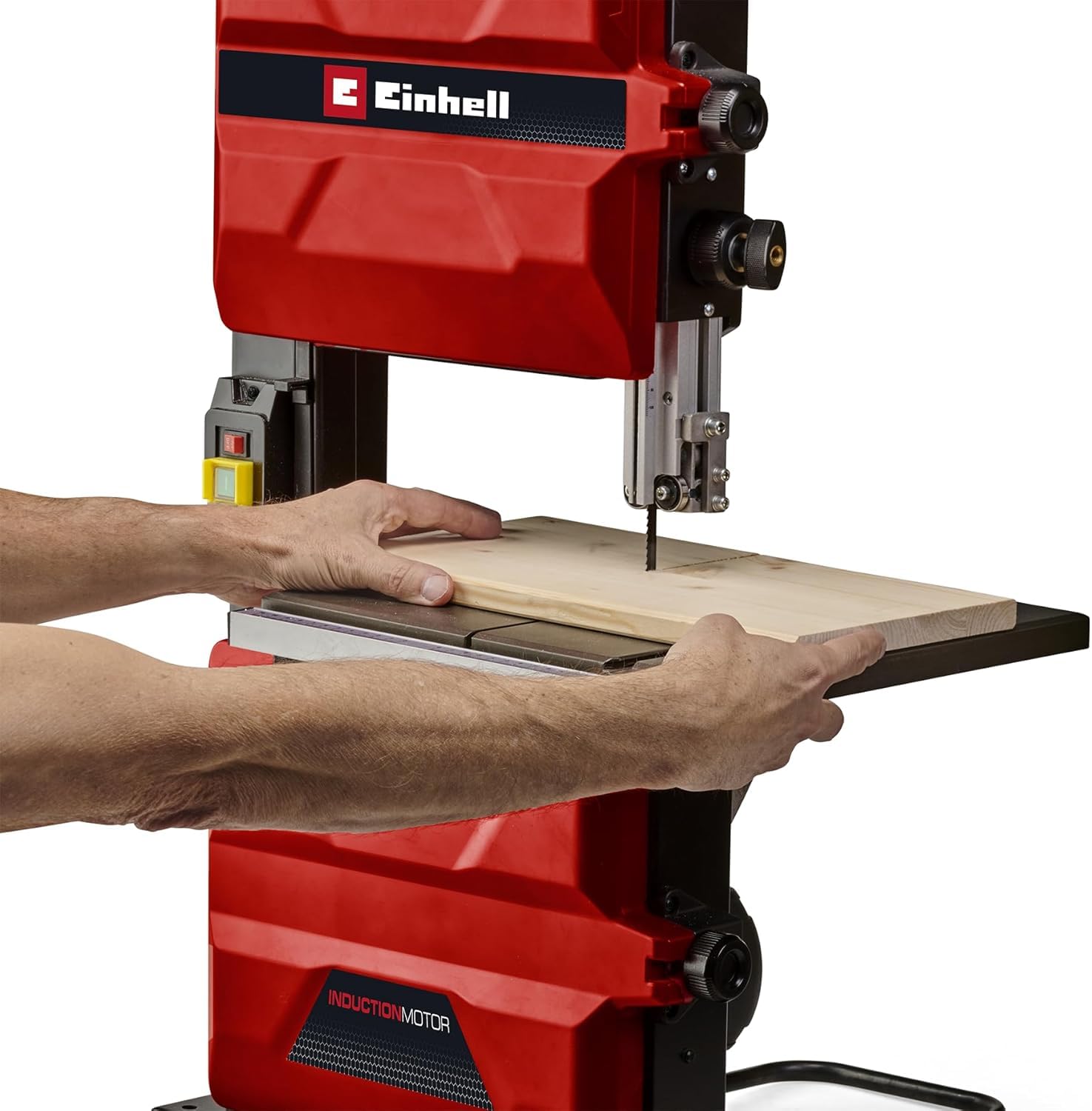 Einhell Bandsäge TC-SB 245 L (400W, max. Sägebandgeschwindigkeit 726m/min, 245 mm Durchlassbreite, max. Schnitthöhe 101 mm, neigbarer Sägetisch, Parallel- und Winkelanschlag, Absauganschluss)