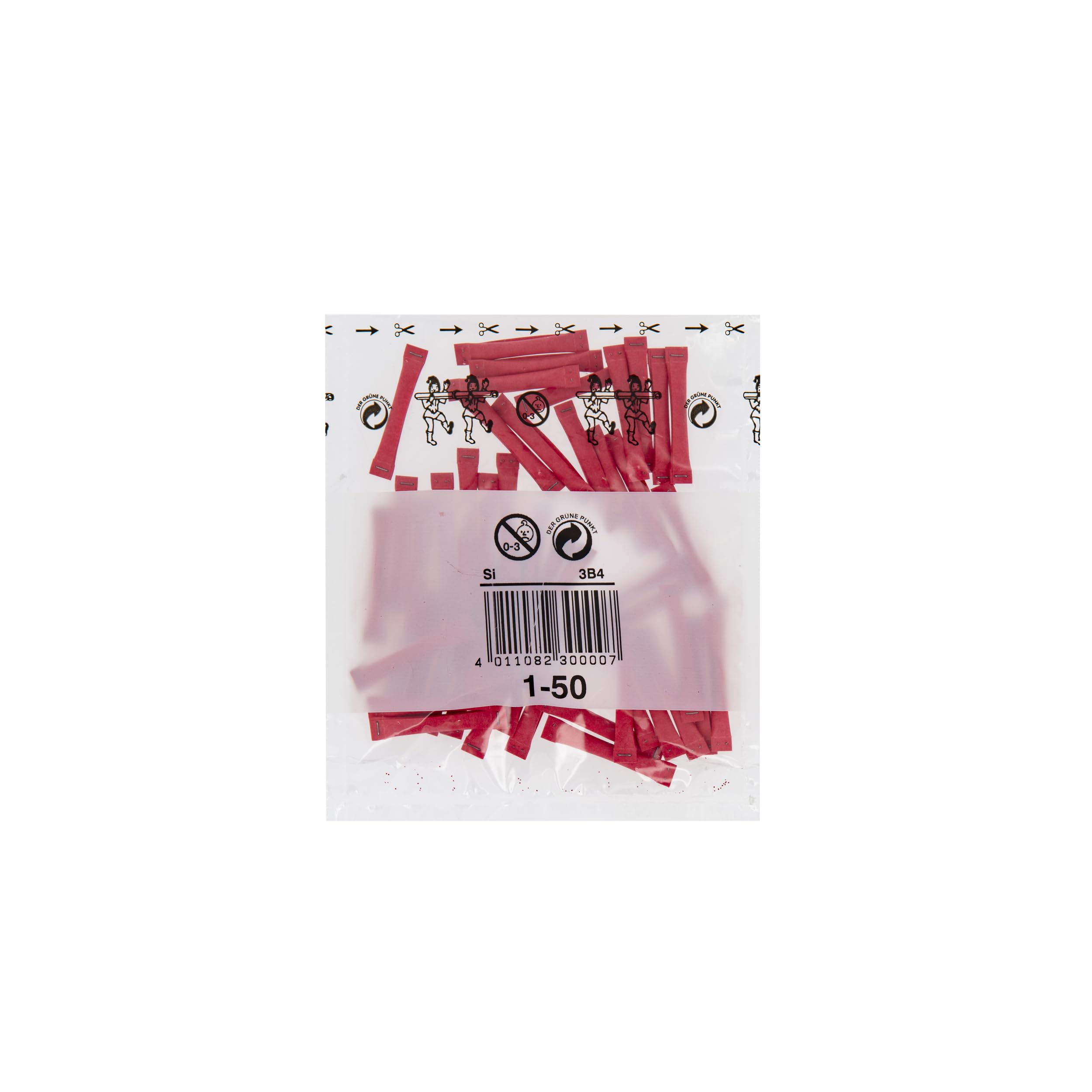 herlitz Gewinnlose nummeriert, 1-500, 10x50 Stück, Farbe Rot, Tombola, Gewinnspiel