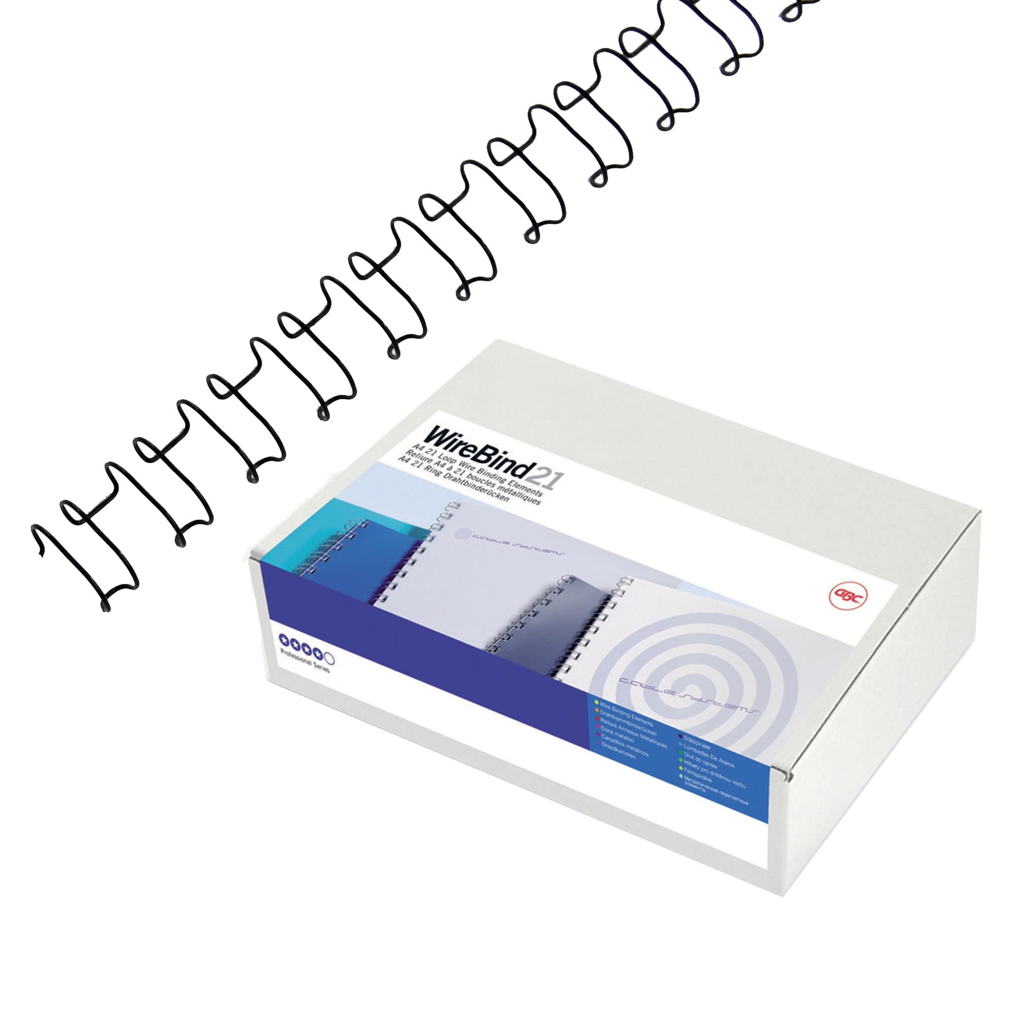 GBC 445494 MultiBind Drahtbinderücken, 6mm, silber, 100 Stück ,