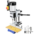 VEVOR Tischstemmmaschine, 750 W, 2800 U/min, Langlochbohrmaschine, Hohlstemmmaschine mit Meißel-Bit-Sets, Stemmmaschine für Holzarbeiten, zum Bohren runder oder quadratischer Löcher in Holz