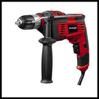 Einhell Schlagbohrmaschinen-Set TC-ID 1000 E Kit +64 (1010 W, Drehzahl-Elektronik, 13 mm-Schnellspannbohrfutter, Schlagzahl 48.000 min-1, inkl. 64-tlg. Zubehör-Set und Koffer)