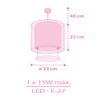 Dalber Lampe kinderzimmer, kinderlampe Pendelleuchte Hängelampe, Deckenleuchte Kinder, Deckenlampe kinderzimmer Einhörner Tiere Unicorns, 41592, E27, Rosa