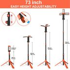 T-SUN Baustrahler LED mit Stativ, Wiederaufladbare Arbeitslicht mit 9000mAh Akku, 5 Leuchtmodi Kabellose LED Arbeitsleuchte, Teleskopstativ und Tragetasche, Akku Strahler Für Camping Garage Baustelle