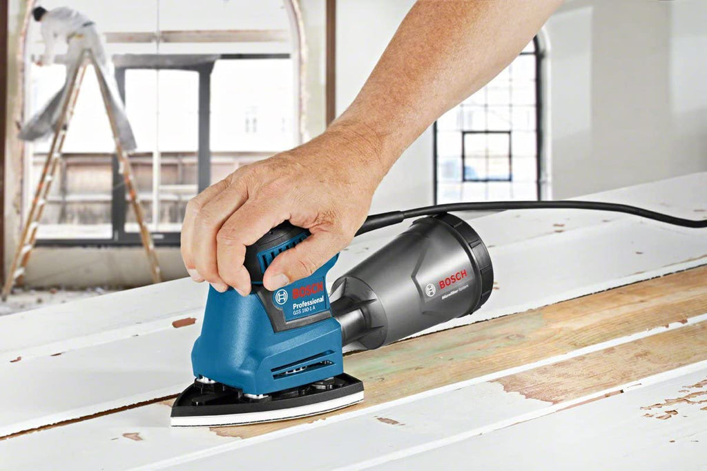 Bosch Professional Schwingschleifer GSS 160-1 A Multi (Leistung 180 Watt, 1,6 mm Schwingkreis-Ø, L-BOXX)