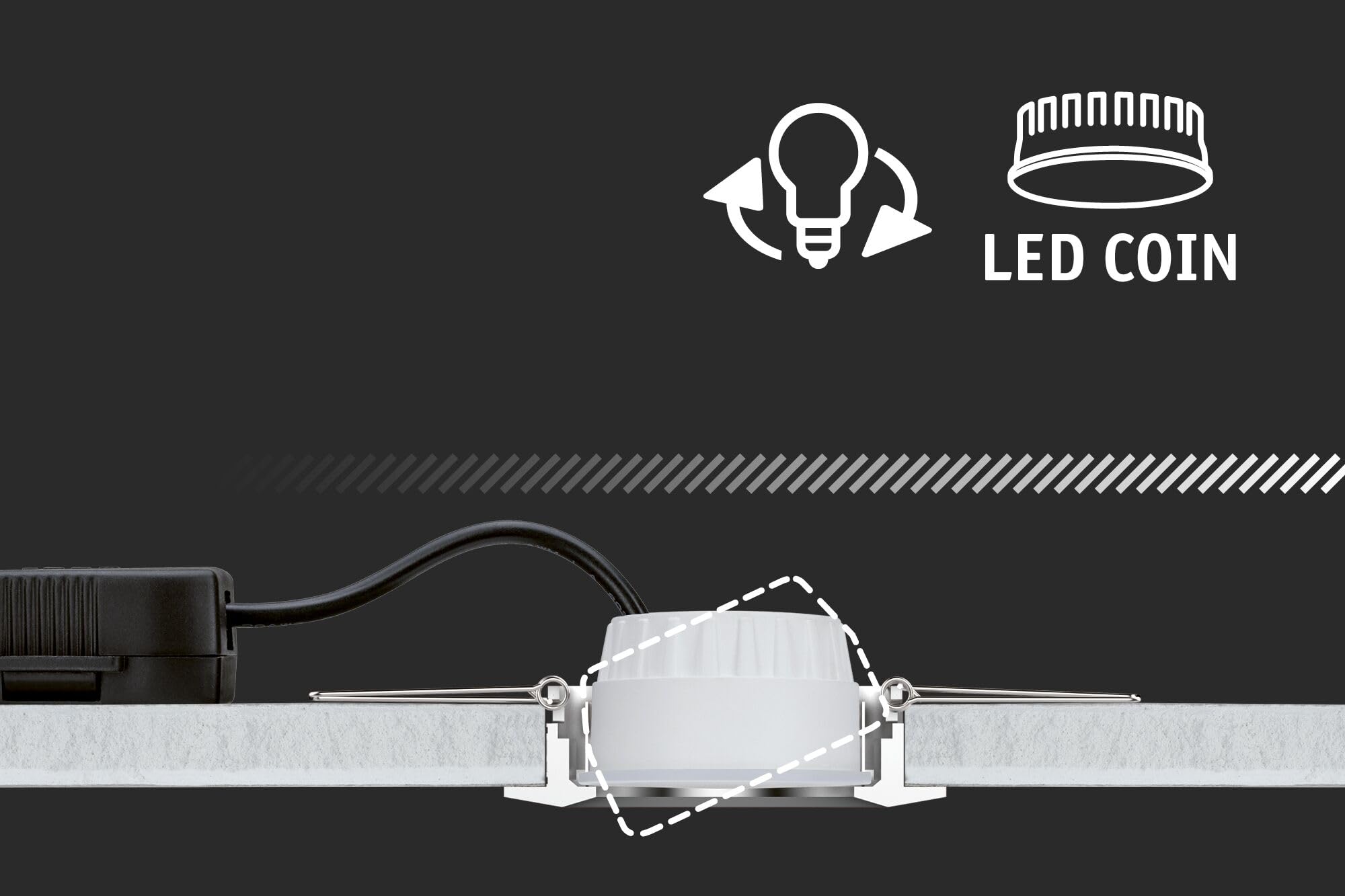 Paulmann 92973 Nova Mini Plus LED Einbauleuchte Coin 3er Set rund schwenkbar 3x4,2W EasyDim dimmbar Eisen gebürstet Aluminium Warmweiß 2700K, 126 W