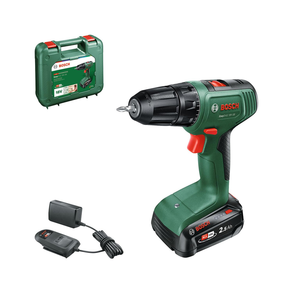 Bosch Akkuschrauber EasyDrill 18V-38 (1x Akku 2,5 Ah; 18 Volt System; im Koffer)