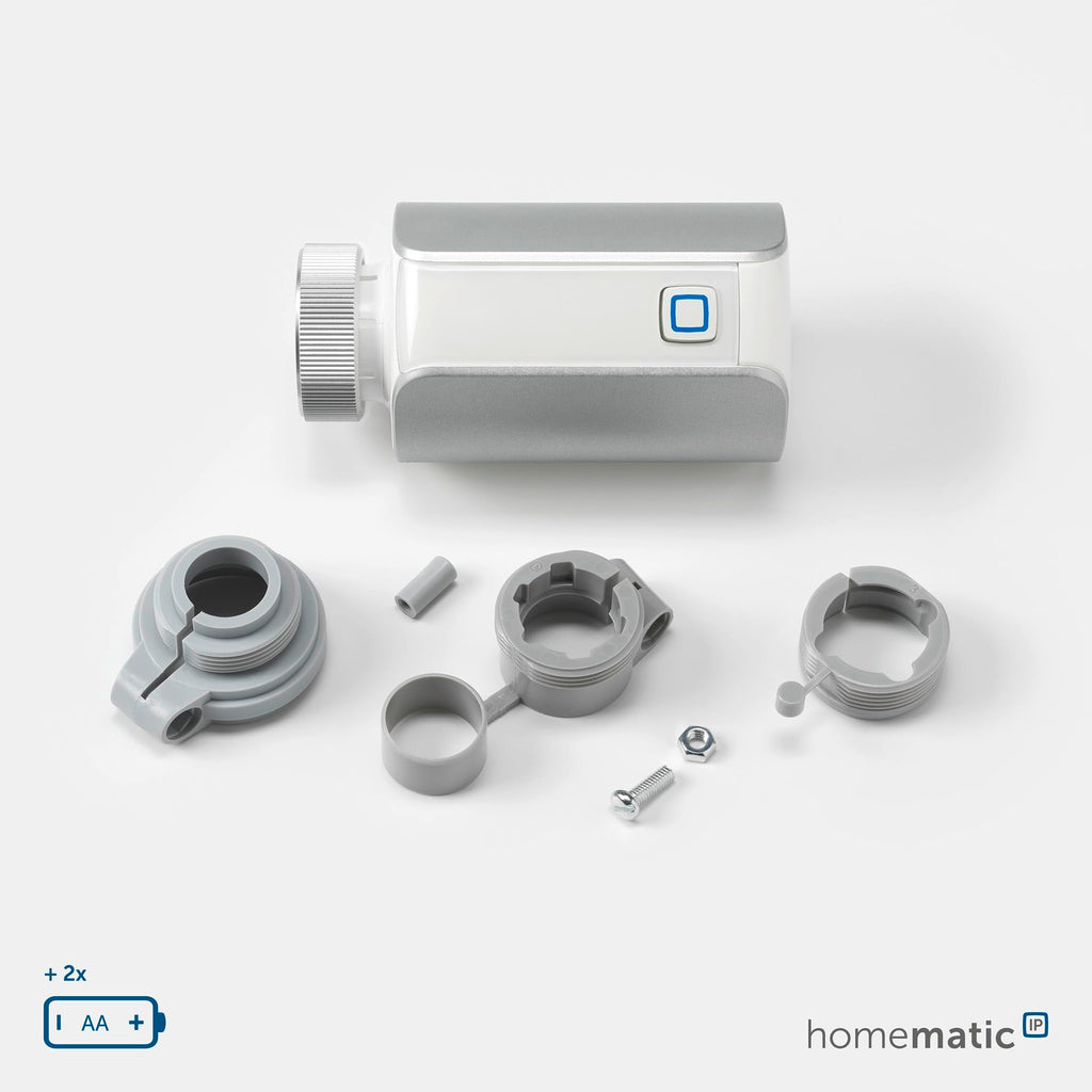 Homematic IP Smart Home Heizkörperthermostat – Evo, Silber, digitaler Thermostat Heizung, Steuerung per App, Alexa, Google Assistant, einfache Installation, Energie sparen, 156650A0
