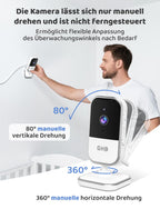 GHB Babyphone mit Kamera 5 Zoll HD IPS Bildschirm 720P 5000 mAh VOX-Energiesparmodus 4-Fach-Zoom Nachtsicht Zwei-Wege-Audio Temperatursensor